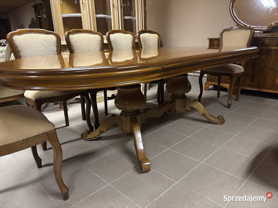Włoski Stylowy Zestaw Stół 10 Krzeseł Meble Gorzów Wielkopolski