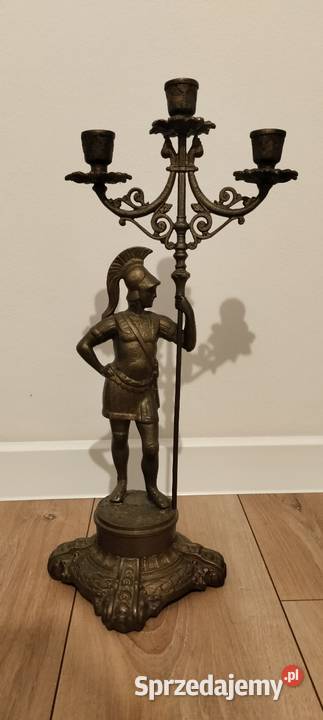Mosiężny Świecznik Gladiator Pozostałe Jasło sprzedam