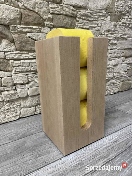 Pojemnik na papier toaletowy stojak drewniany Dębica