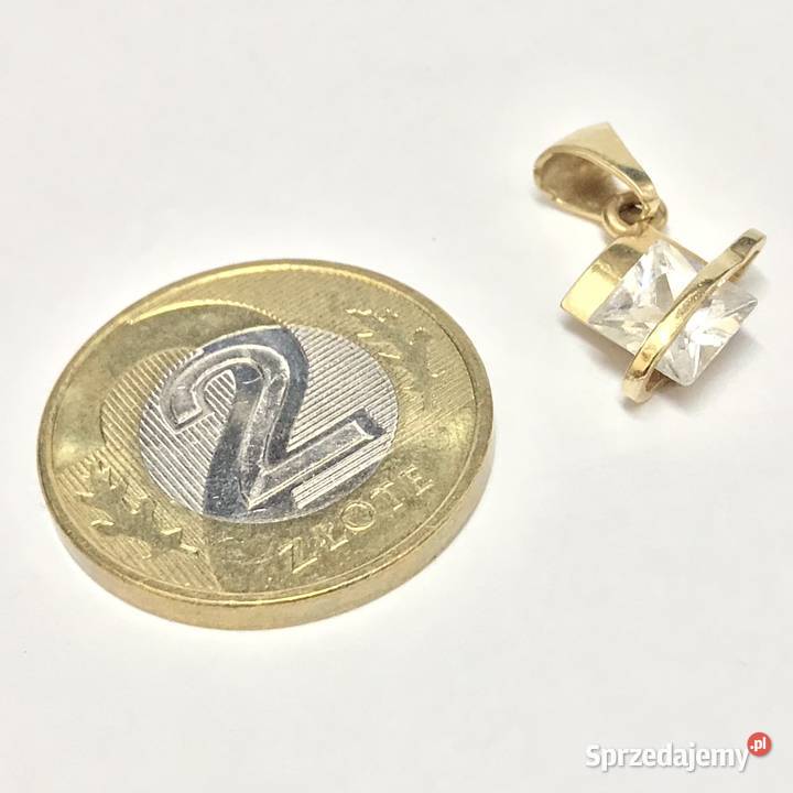 Złoty WISIOREK zawieszka 585 14K cudowny KAMIEŃ