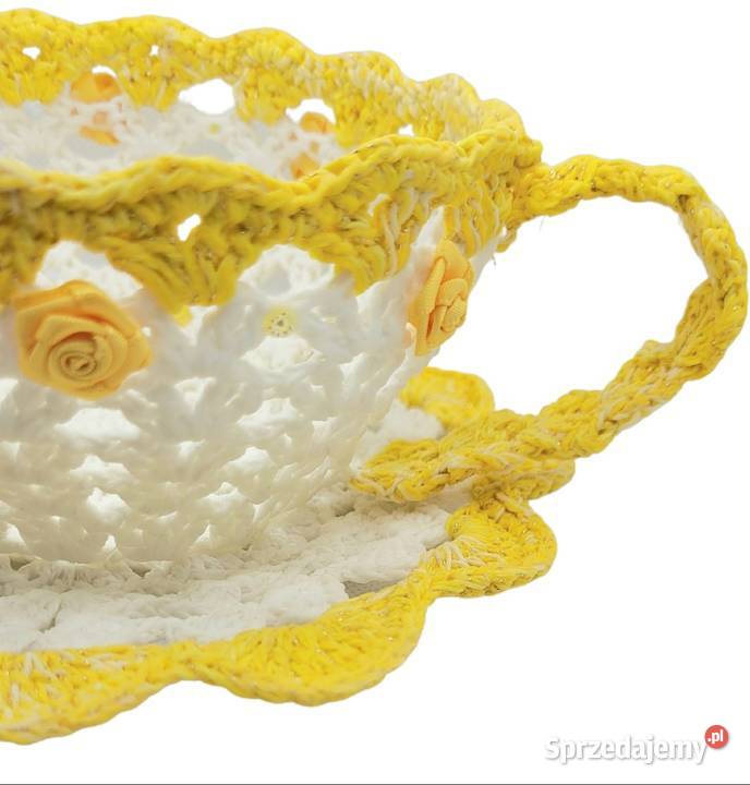 Filiżanka na słodycze ręcznie wykonana biały