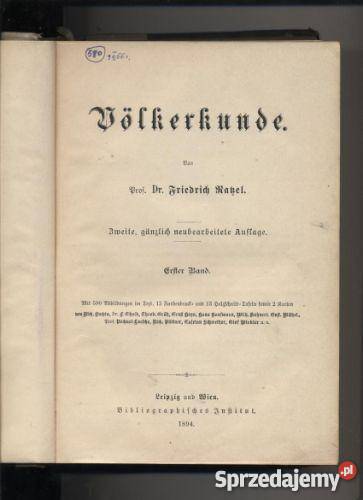 Volkerkunde Erster Band Szczecin sprzedam