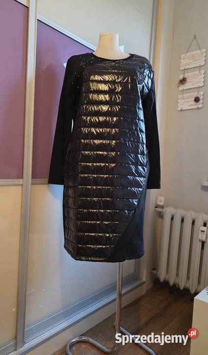 Pikowana Sukienka czarna 2XL Spódnice i sukienki dolnośląskie Głogów