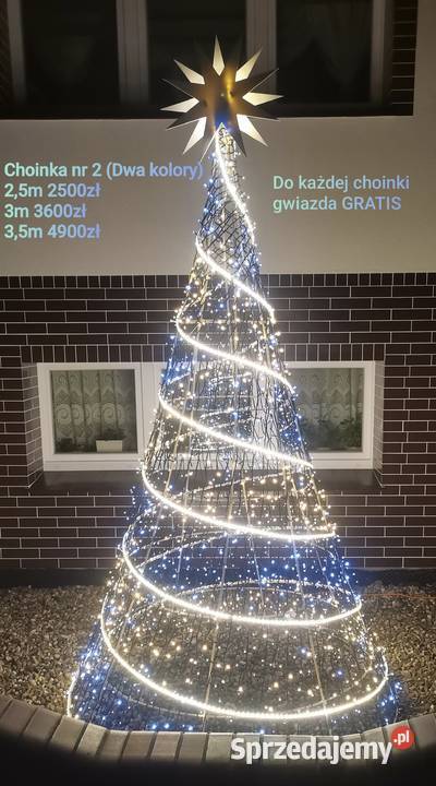 duża choinka led 25m 3D producent na wymiar