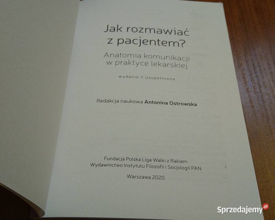 Jak Rozmawiać Z Pacjentem Anatomia Komunikacji Ostrowska Gdańsk Sprzedajemypl 6511