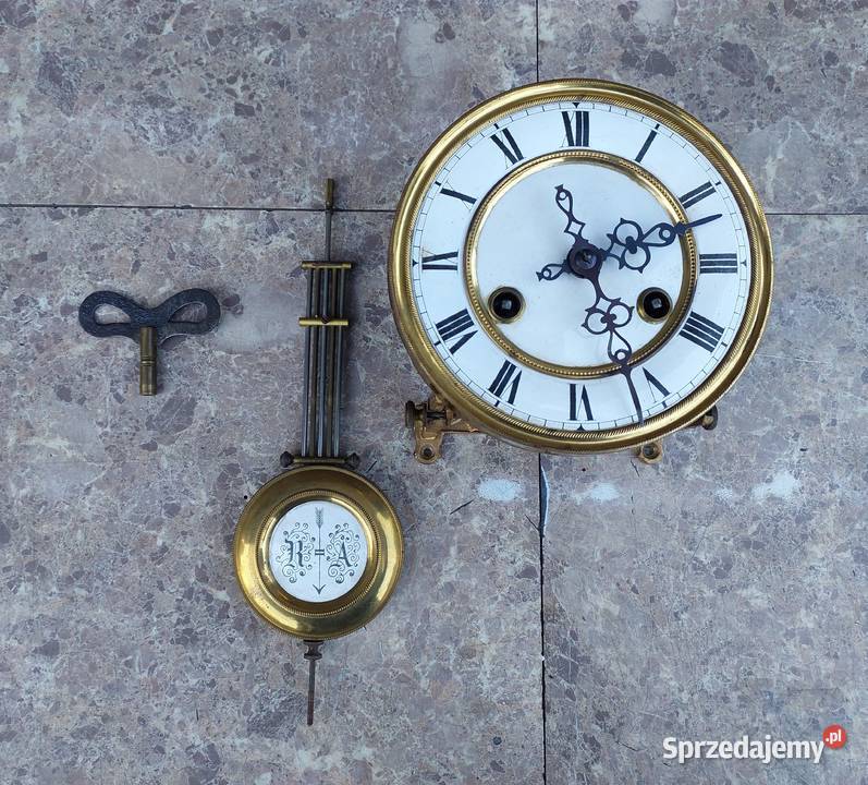 146 Zestaw mechanizm starego zegara FMS tarcza Tczew