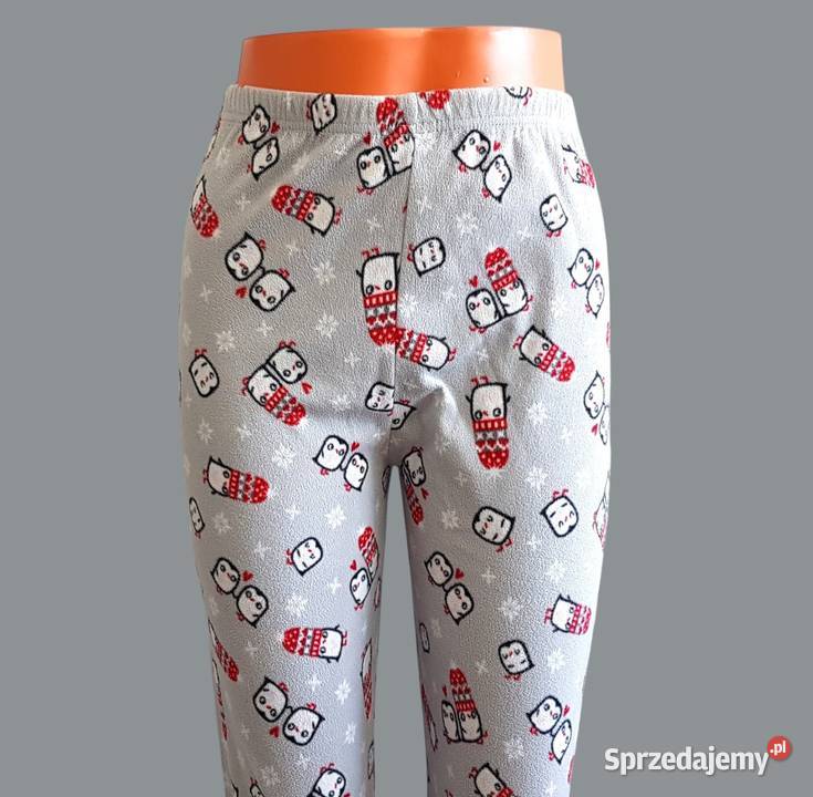 Spodnie piżamowe dziecięce polarowe szare 34XS Chrzanów