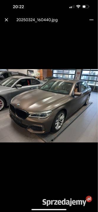 BMW 740Li Individual M 2018 420 kolor złotybrąz Warszawa