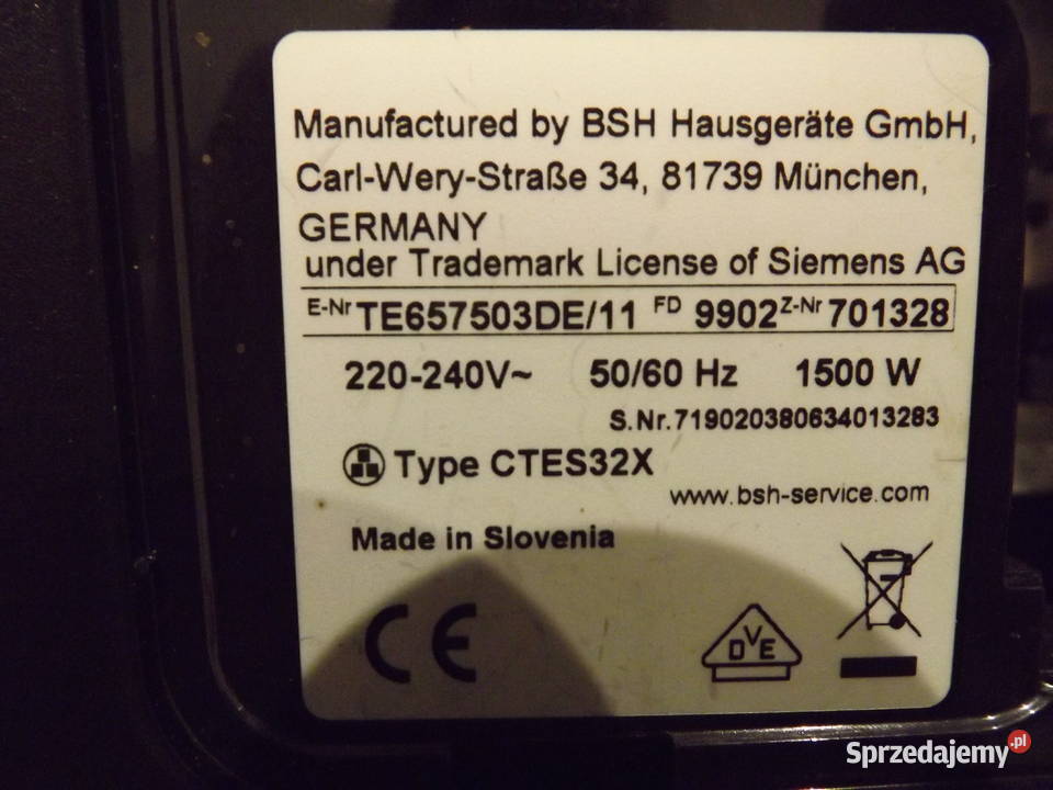 Ekspres do kawy Siemens EQ6 plus s700 AGD drobne Szczytno