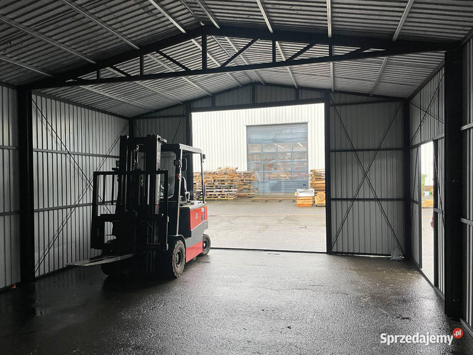 Hala Garaż 7x11 m brama dwuskrzydłowa drzwi Braniewo sprzedam