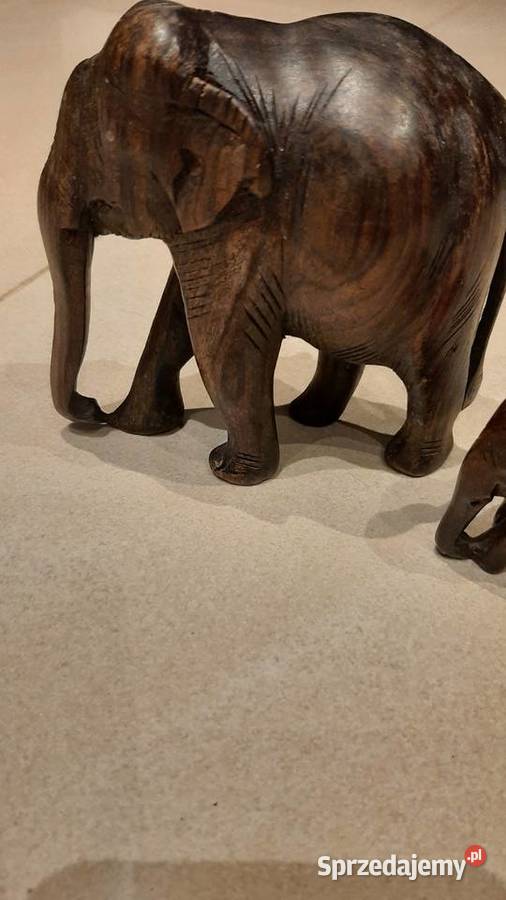 Drewniana Figurka Słoń 2 Stara Nowa Sól