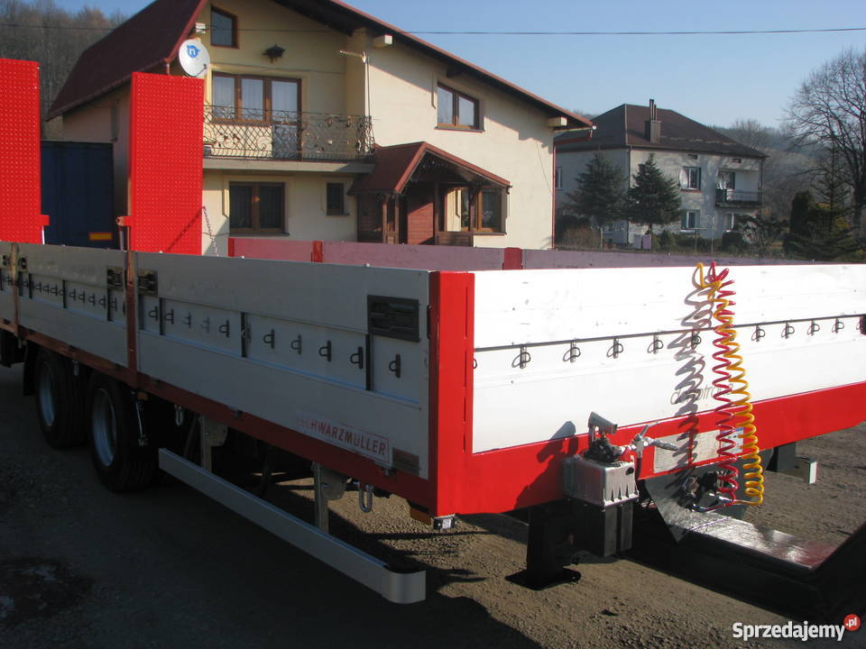 Przyczepa tandem niskopodwoziowa