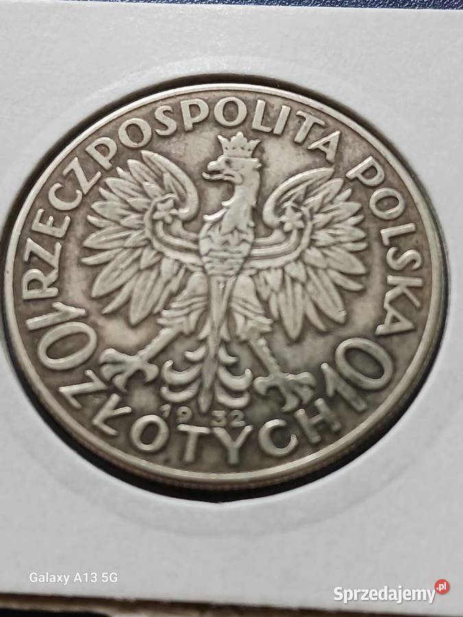 10 Głowa kobiety 1932 r 2 bez znaku mennicy Konin