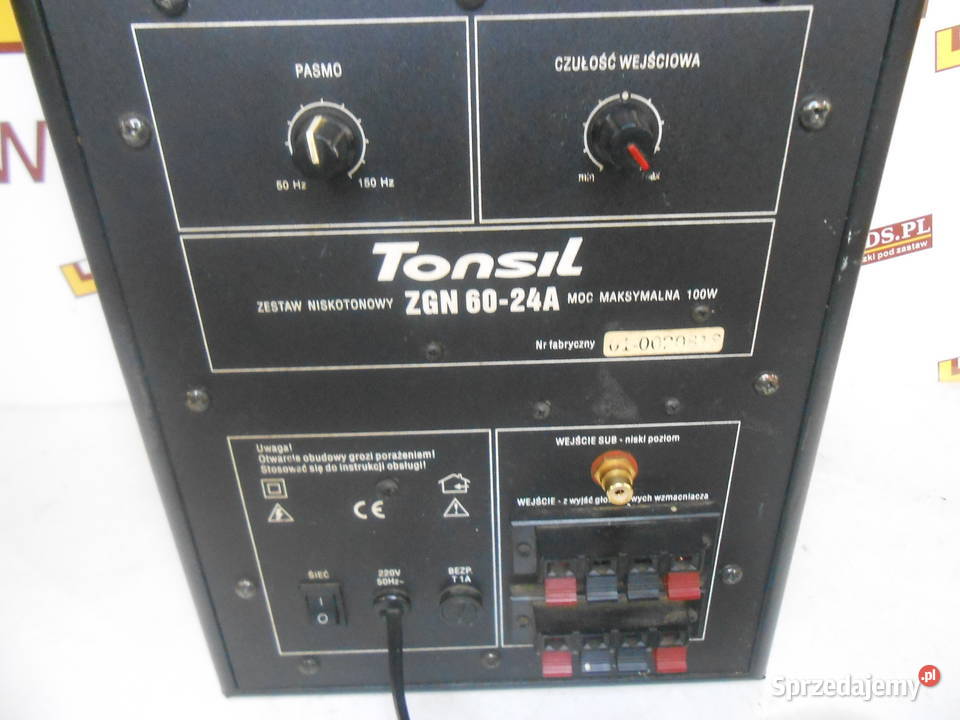 Subwoofer aktywny Tonsil ZGN 6024A 100W śląskie sprzedam