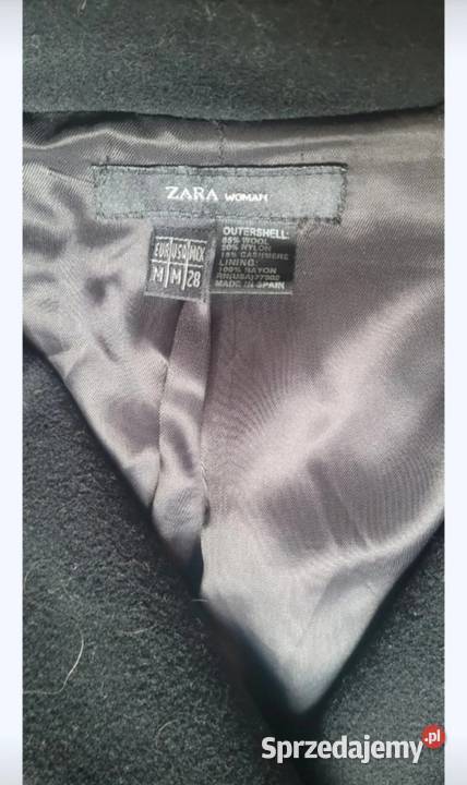 Płaszcz czarny zara
