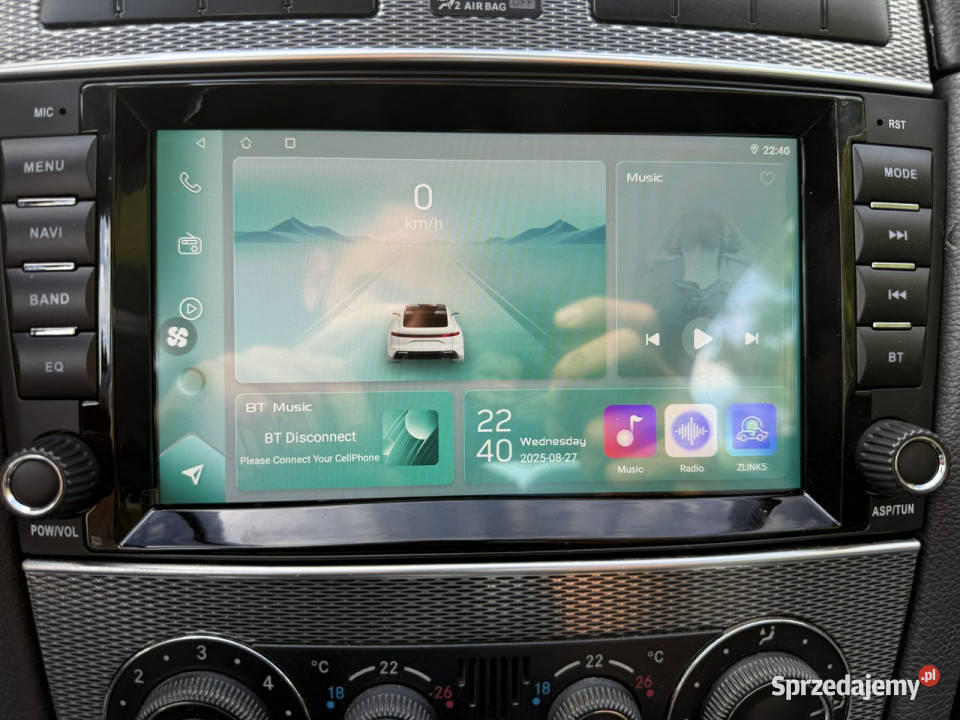 Mercedes CLK 200 czarna na czarnych felgach W209 kamera cofania Poznań