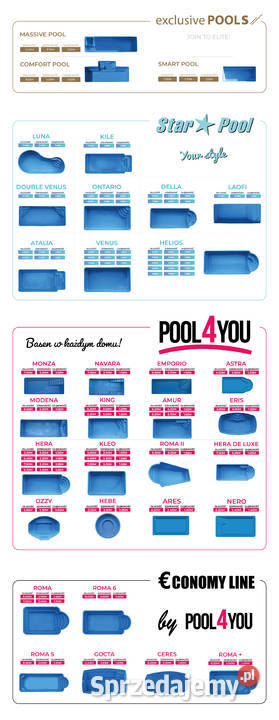 Basen ogrodowy gotowy wkopywany z laminatu 45x24