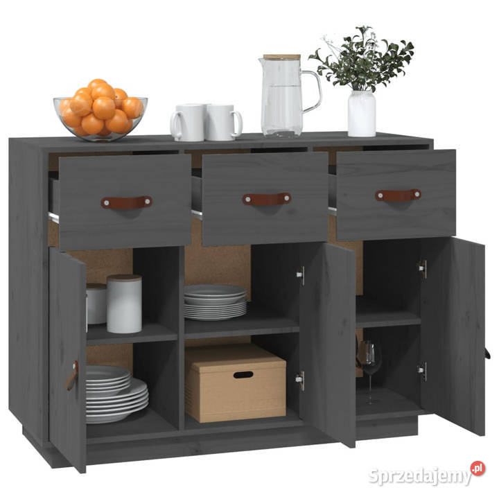 Komoda szara 100x40x75 lite drewno sosnowe Warszawa