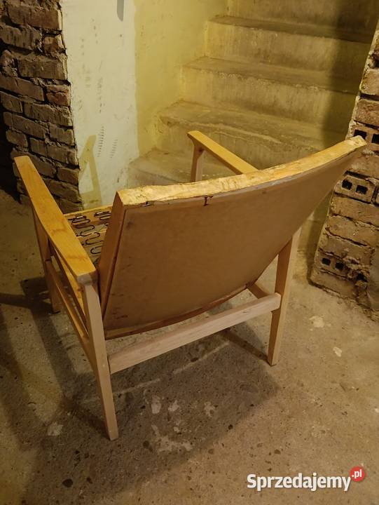 Fotel PRL stelaż z siedziskiem niedokończony Kraków sprzedam