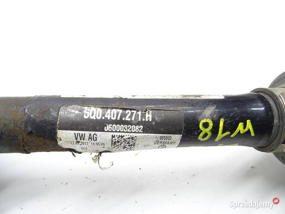 PÓŁOŚ LEWA LEWY PRZÓD PRZEDNIA 5Q0407271H 20 TDI