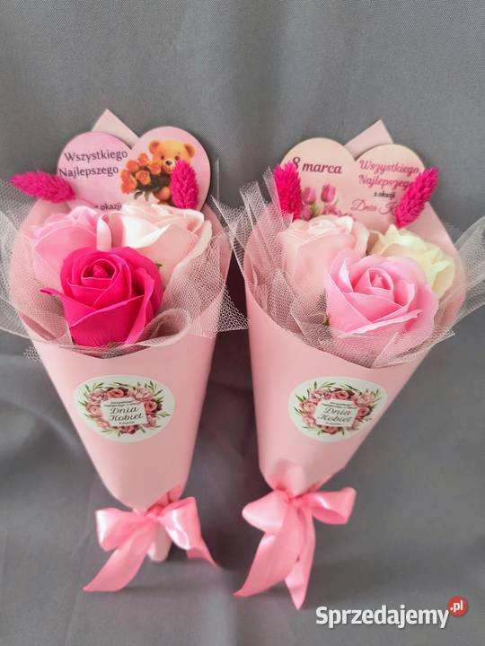 Bukiecik róże mydlane z magnesem Dzień Kobiet Milonki