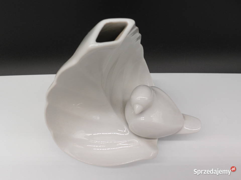 Wazon z ptakiem TIRSCHENREUTH Biały Raszków