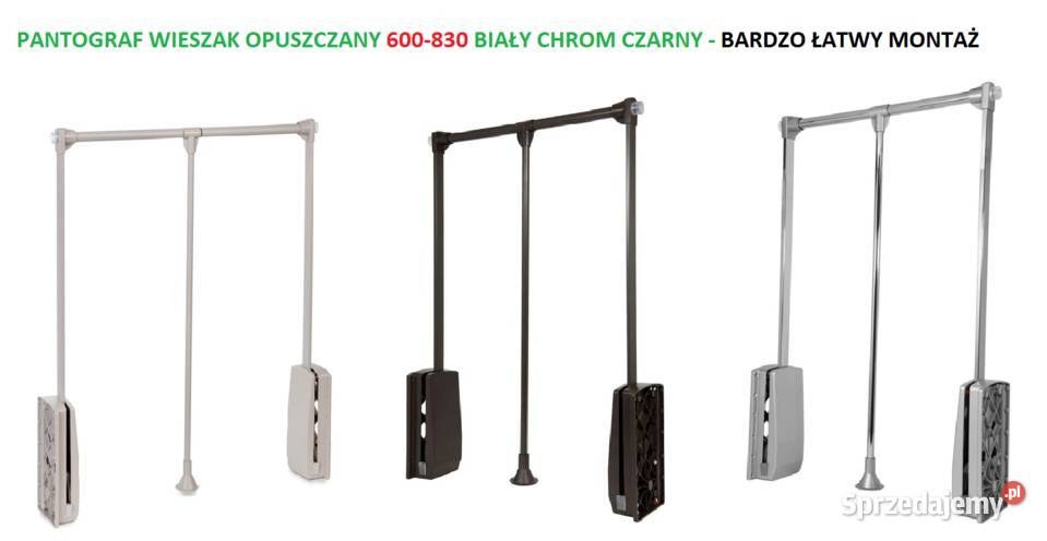 Pantograf wieszak opuszczany do garderoby drążek Warszawa