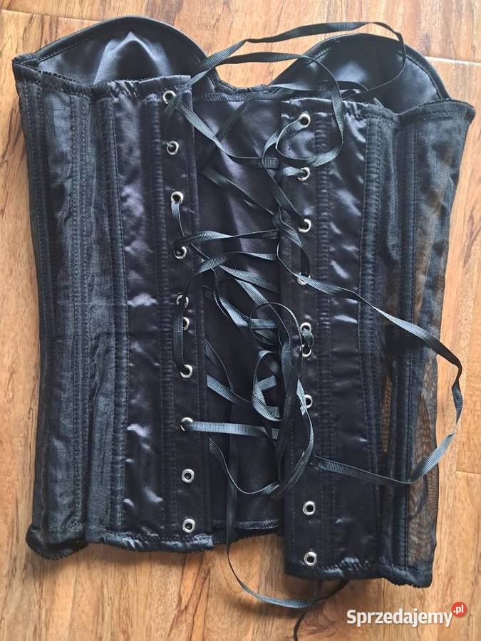 nowy piękny czarny przeźroczysty gorset rozmiar świętokrzyskie Sandomierz