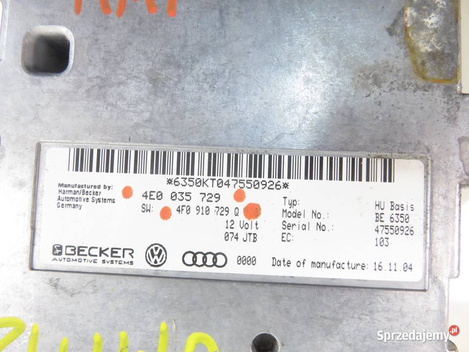 MODUŁ AUDI A6 C6 27 TDI 4E0035729 4F0910729Q