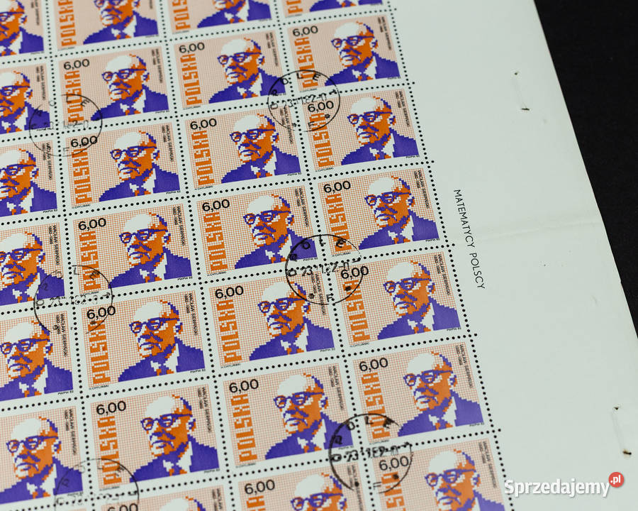 Wacław Sierpiński 1982 50 znaczków pełny arkusz lubelskie Łuków