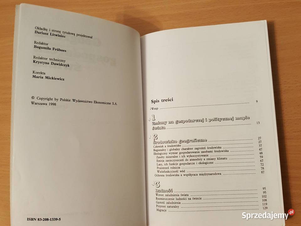 KSIĄŻKA Geografia gospodarcza świata Fierli Podręczniki Złotniki