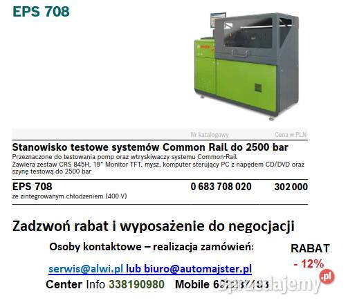 Eps 708 stół probierczy do wtryskiwaczy Pozostałe Bielsko-Biała
