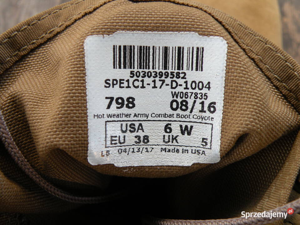 Buty combat boots coyote VIBRAM 6W Wrocław