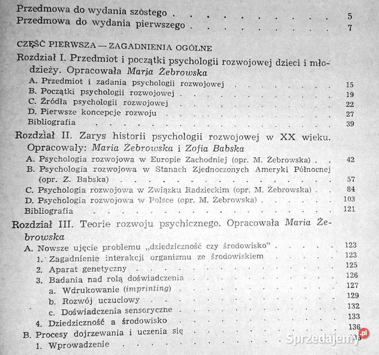 Psychologia rozwojowa dzieci i młodzieży Maria Rok wydania 1980