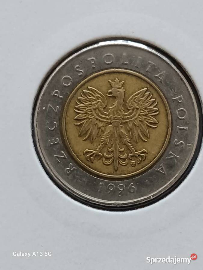 5 Złotych 1996 r Destrukt mennicy Konin sprzedam