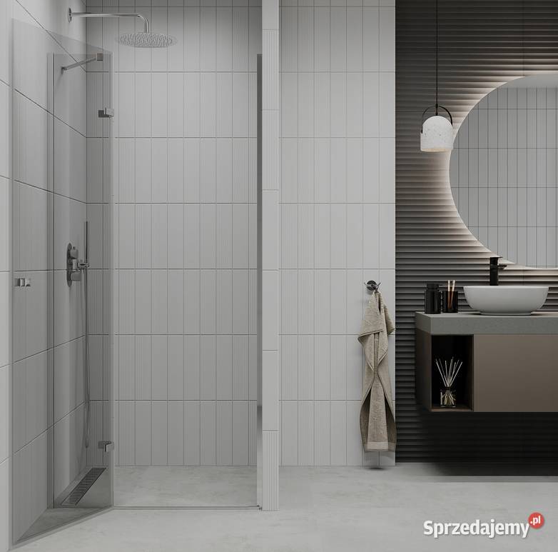 DRZWI PRYSZNICOWE otwierane uchylne SZKŁO 6 mm Choroszcz