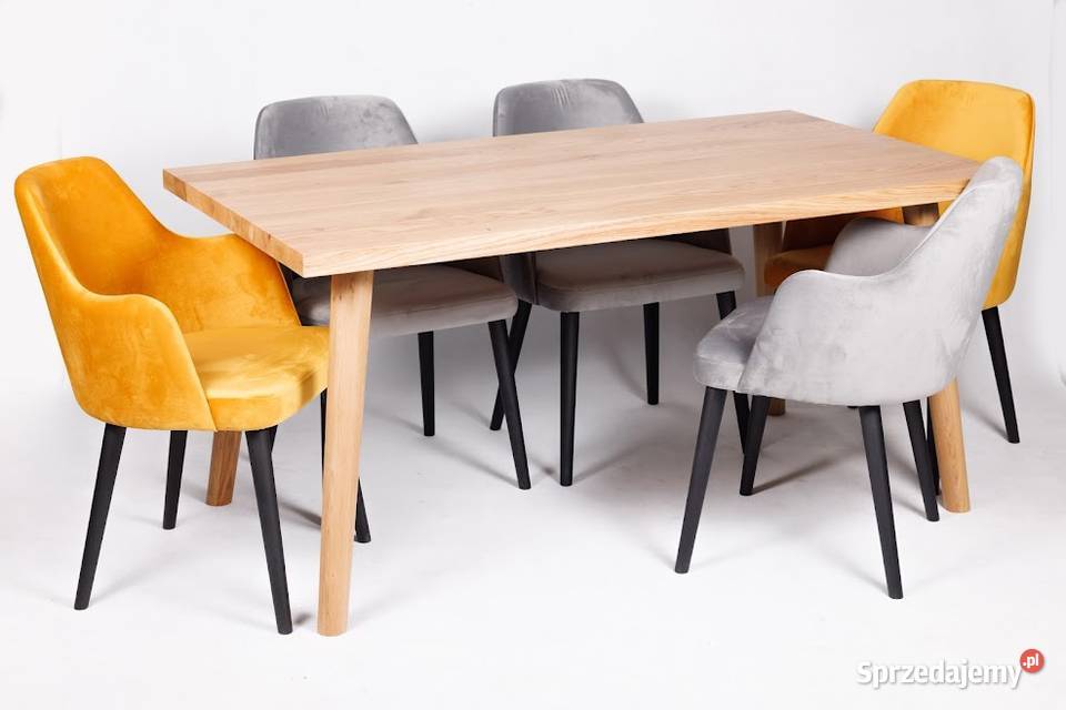 Stół Dębowy BARI 6 krzeseł KUBEŁEK podlaskie Białystok