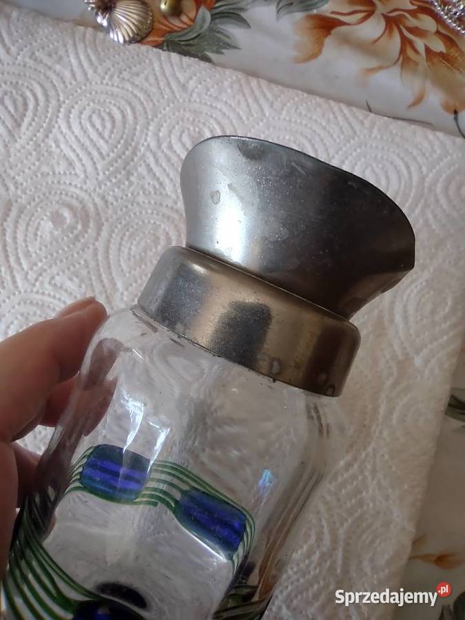 Piękny zestaw Art Noveau Poschinger Glass Gniezno