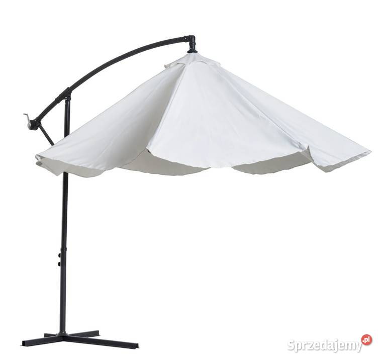Parasol ogrodowy z ręczną korbą 3 M kremowy Pozostałe Brzesko sprzedam