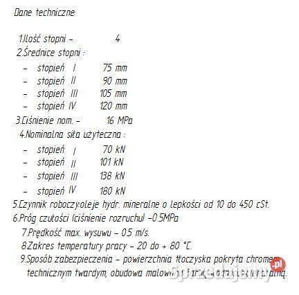 Siłownik wywrotu skok 1700 z kołyską i gniazdem