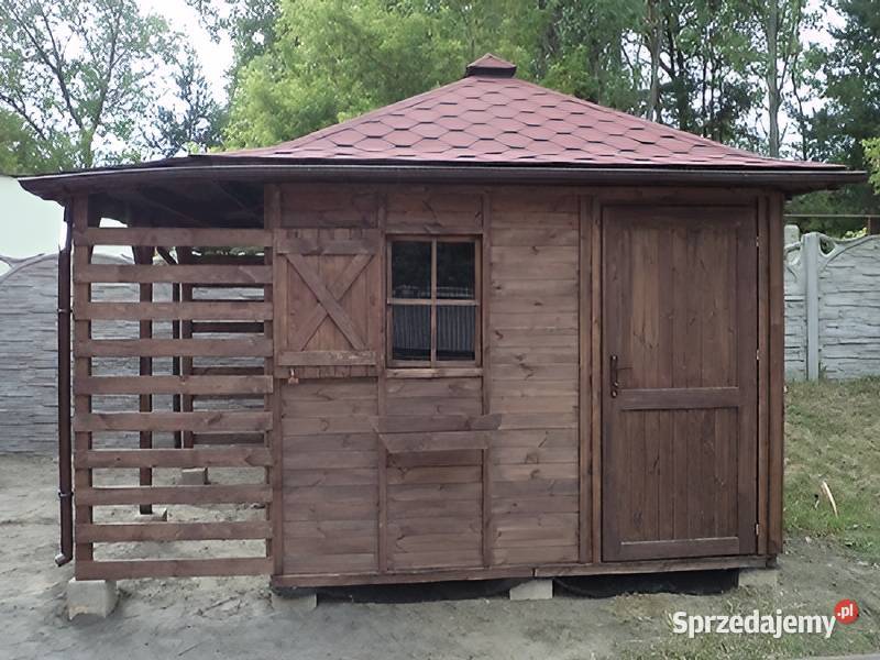 DOMEK ZEBRA OGRODOWY DACH CZTEROSPADOWY Parzymiechy