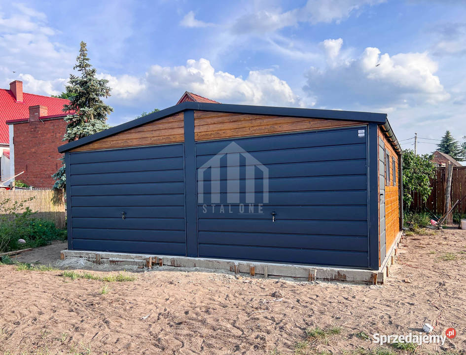 Garaż blaszany 6x5m 2x brama drzwi 2x okno wielkopolskie Gniezno
