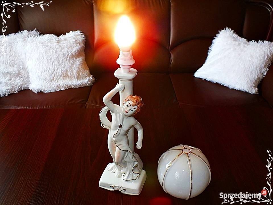 Stara lampka nocna porcelana chłopczyk 49 Retro Żary sprzedam