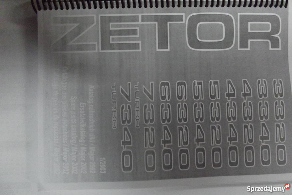 Katalog części ZETOR 3320 3340 4320 5320 5340 Parczew