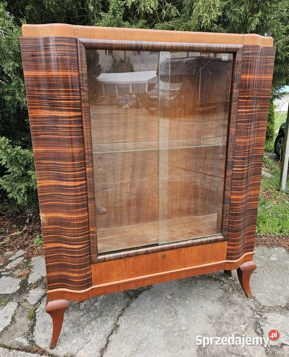 Jednoczęściowa witryna serwantka Art Deco Meble Szczecin