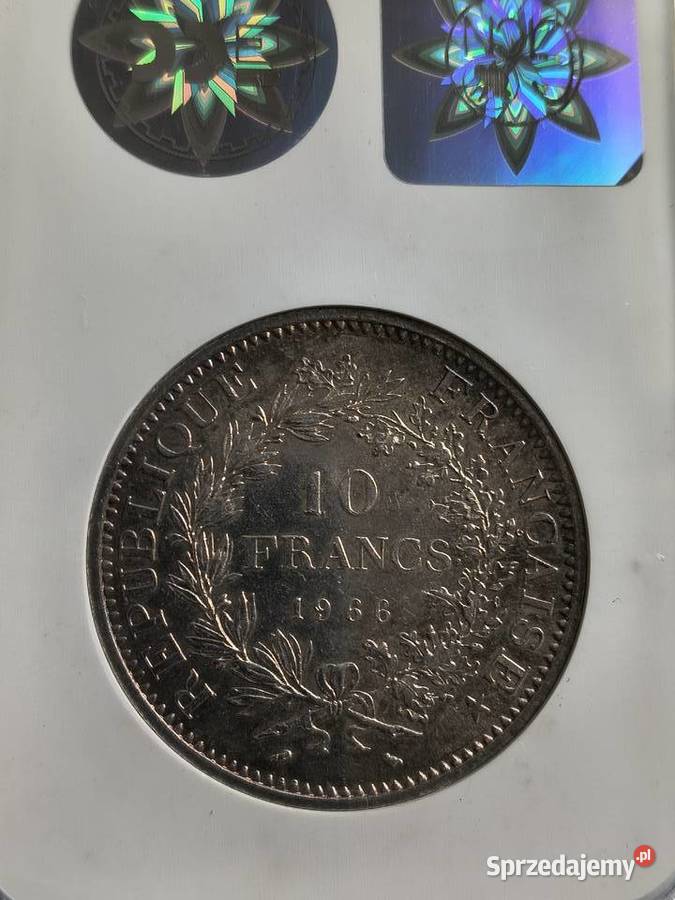 10 franków 1966 Francja Herkules srebro Ag 900 Numizmatyka Numizmatyka Szczecin