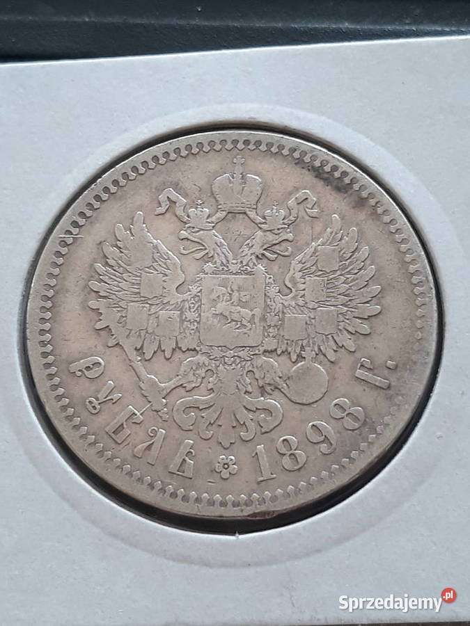 1 Rubel Rosja 1898 r Mikołaj II Romanow Piękny Konin