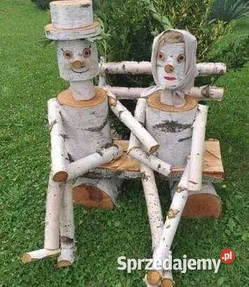 Figurki ogrodowe z drewna brzozy na zamowienie Brody