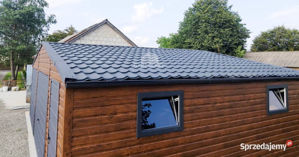GARAŻ BLASZANY 8m x 7m DWUSPAD 2xBRAMA DRZWI Łapanów sprzedam