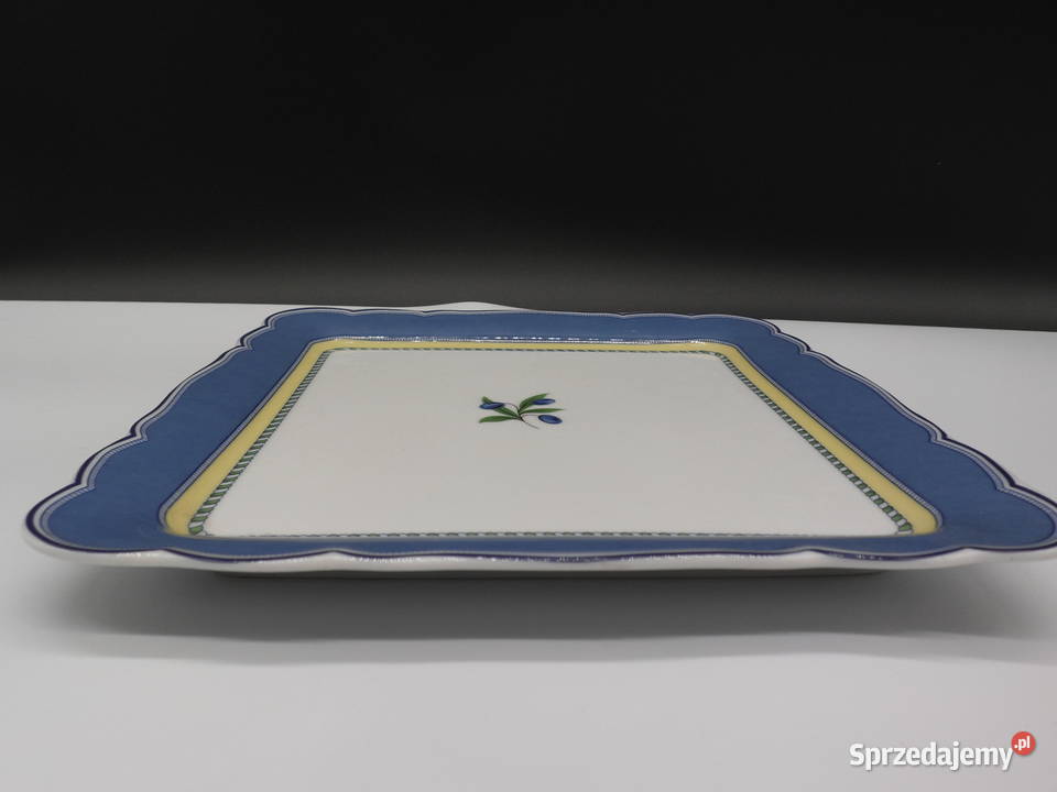 Porcelanowy talerz kwadratowy półmisek z Raszków